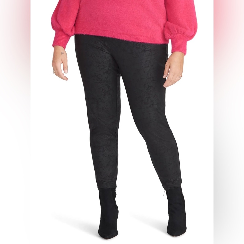 RACHEL ROY Womens Black Skinny Pants Plus Size: 0X